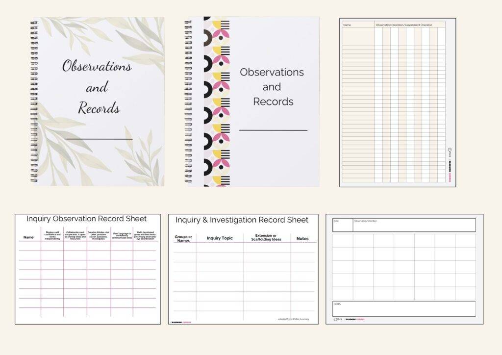 Teacher's editable Record and Observation Folder