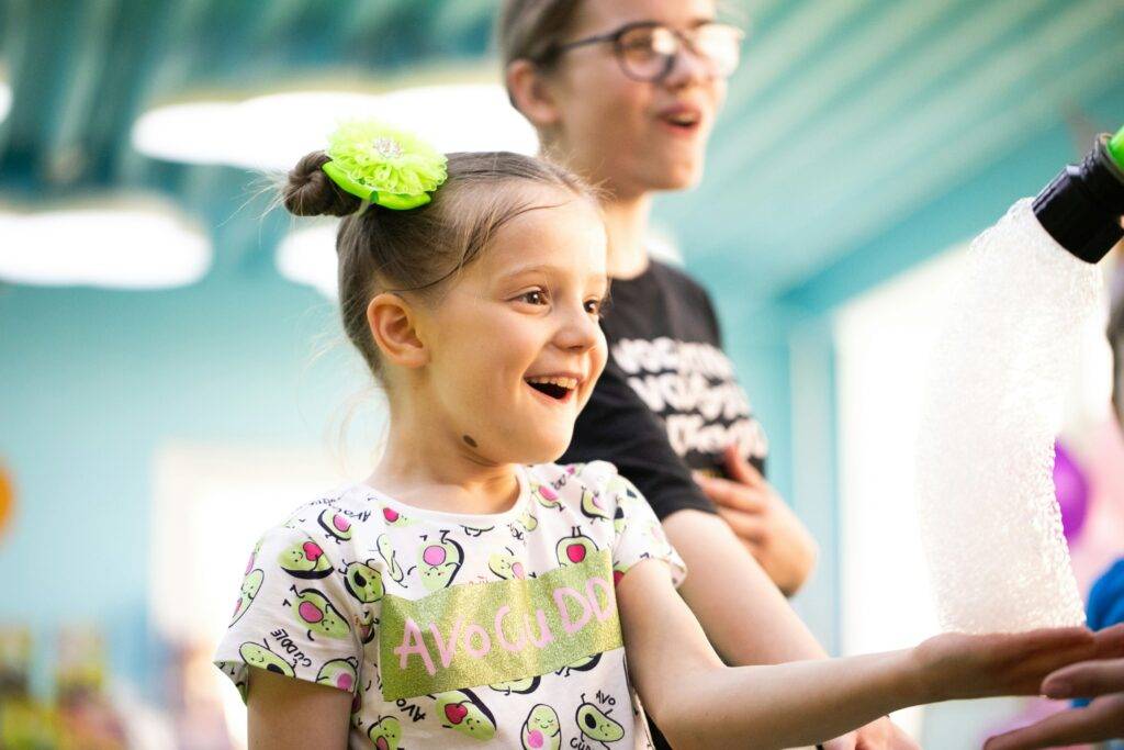 Curious children learning